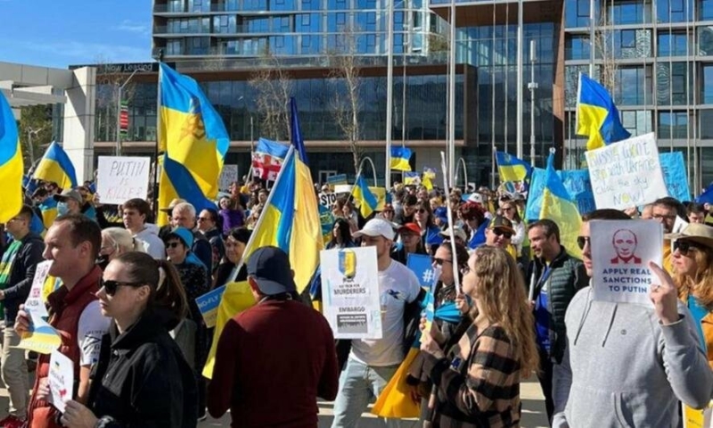 В Каліфорнії люди організували акцію на підтримку України, - ФОТО, ВІДЕО 