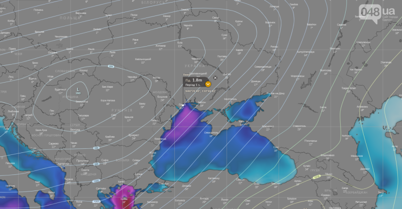 На Одесу насувається шторм: погода сьогодні