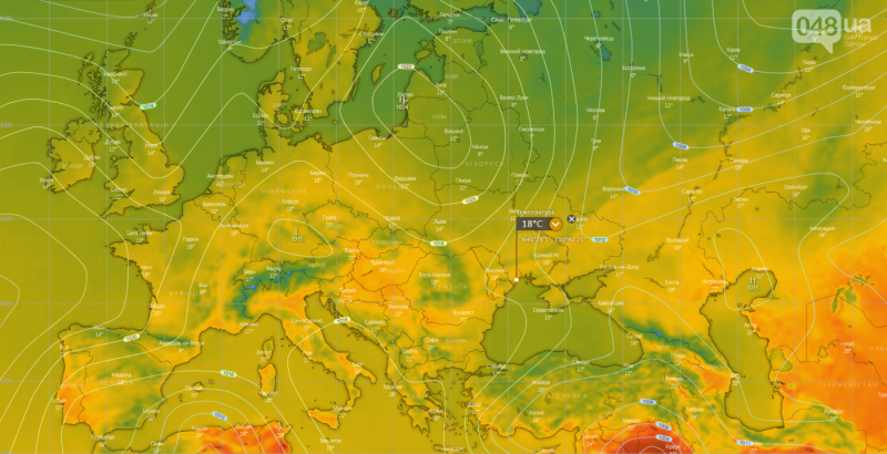 На Одесу прямує атмосферний фронт: погода сьогодні