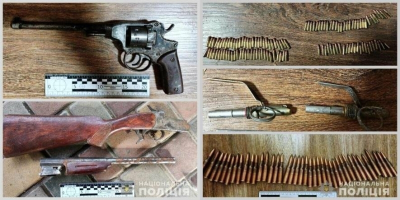 Вдома у жителя Одещини правоохоронці знайшли п’ять одиниць зброї і 300 боєприпасів, - ФОТО 
