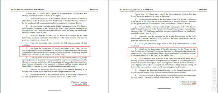 О голосовании в ООН, ядерном оружии и выборах в Израиле (колонка редактора)