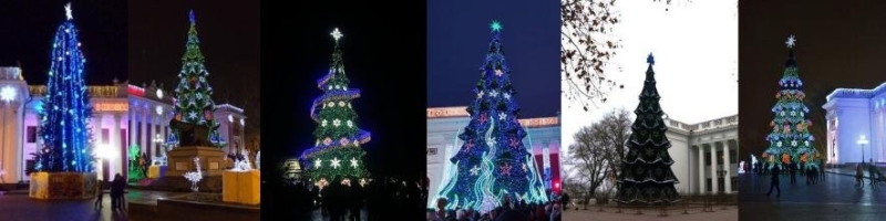 Як змінювались головні ялинки в Одесі з 2013 року, - ФОТО. 