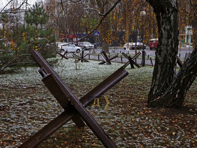 Припорошенные цветы и работа для дворников: в Одессе выпал первый снег (фотозарисовка)