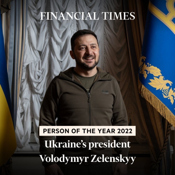 Зеленский стал Человеком года по версии Financial Times